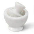 thumbnail image 1 of Radicaln Marble Mortar and Pestle Set - 4.5 Inch White Stone Grinder for Herbs, Spices - Premium Stone Pestle and Mortar for Cooking and Grinding, 1 of 7