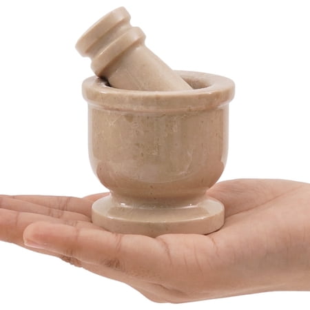 Radicaln Marble Mortar and Pestle Set Verona 2.5 inches Handmade Small Spice Grinder for Kitchen Tools & Décor, Stone Pill Crusher Fine Powder, Herb Grinder Bowl, Garlic Crusher