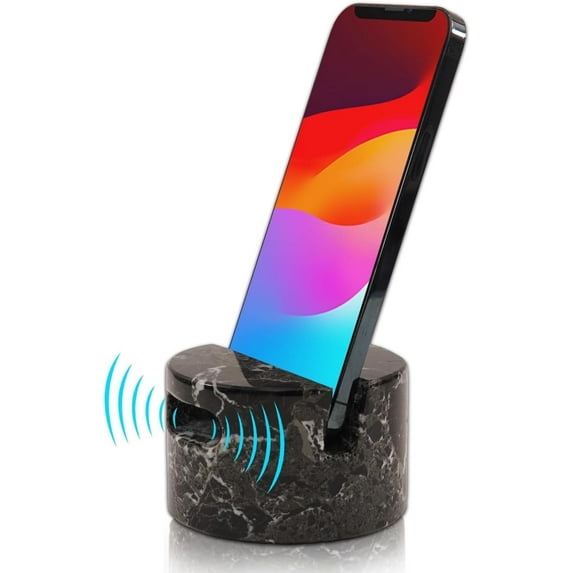 Radicaln Handmade Black Marble Phone Holder 3.5 Inch – Luxury Smartphone Stand for Office Desk, Car Accessories, Nightstand & Home Decor Organizer