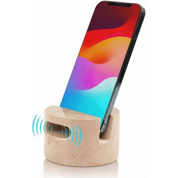 Radicaln Handmade Verona Marble Phone Holder 3.5 Inch – Elegant Cell Phone Stand for Office Desk, Car Use, Video Calls, Nightstand & Modern Decor Display