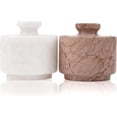 thumbnail image 1 of Radicaln Marble Salt Cellar with Lid 3" White and Marinara Salt Holder Set of 2, Kitchen Salt Container, Spice Jars, Sugar Bowl & Seasoning Holder for Countertop Storage & Dining Décor, 1 of 7