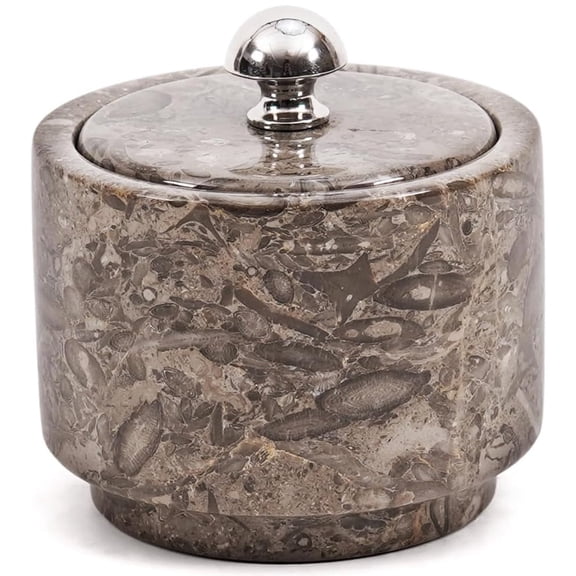 Radicaln Marble Salt Cellar with Lid 3 inch Oceanic Handmade Salt Box, Spice Jar for Kitchen Counter, Ideal Salt Holder, Sugar Bowl, Salt Dish, Salt Container For Housewarming Gift, Kitchen Décor