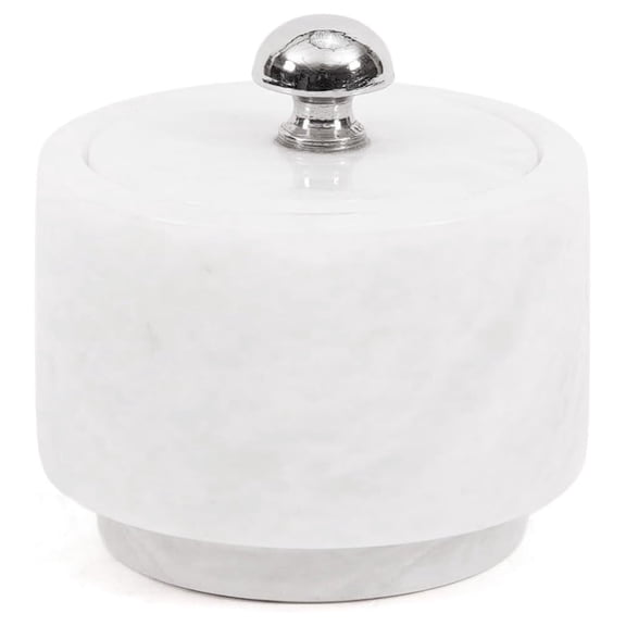 Radicaln Marble Salt Cellar with Lid 3 inch White Handmade Salt Box, Spice Jar for Kitchen Counter, Ideal Salt Holder, Sugar Bowl, Salt Dish, Salt Container For Housewarming Gift and Kitchen Décor