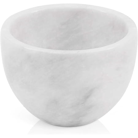 Radicaln Marble Shaving Bowl 3" White Handmade Shaving Soap Holder for Barber Supplies – Luxury Stone Bowl for Shaving Cream & Brush – Durable Bathroom Décor & Traditional Shaving Kit