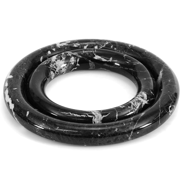 Radicaln Marble Trivets for Dining Table Set of 2 Handmade Black Pot Holders for Kitchen Decor and Countertop Accessories - Stone Trivet for Hot Dishes, Hot Plate, Hot Pot