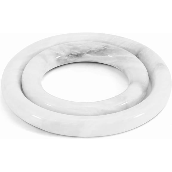 Radicaln Marble Trivets for Dining Table Set of 2 Handmade White Pot Holders for Kitchen Decor and Countertop Accessories - Stone Trivet for Hot Dishes, Hot Plate, Hot Pot