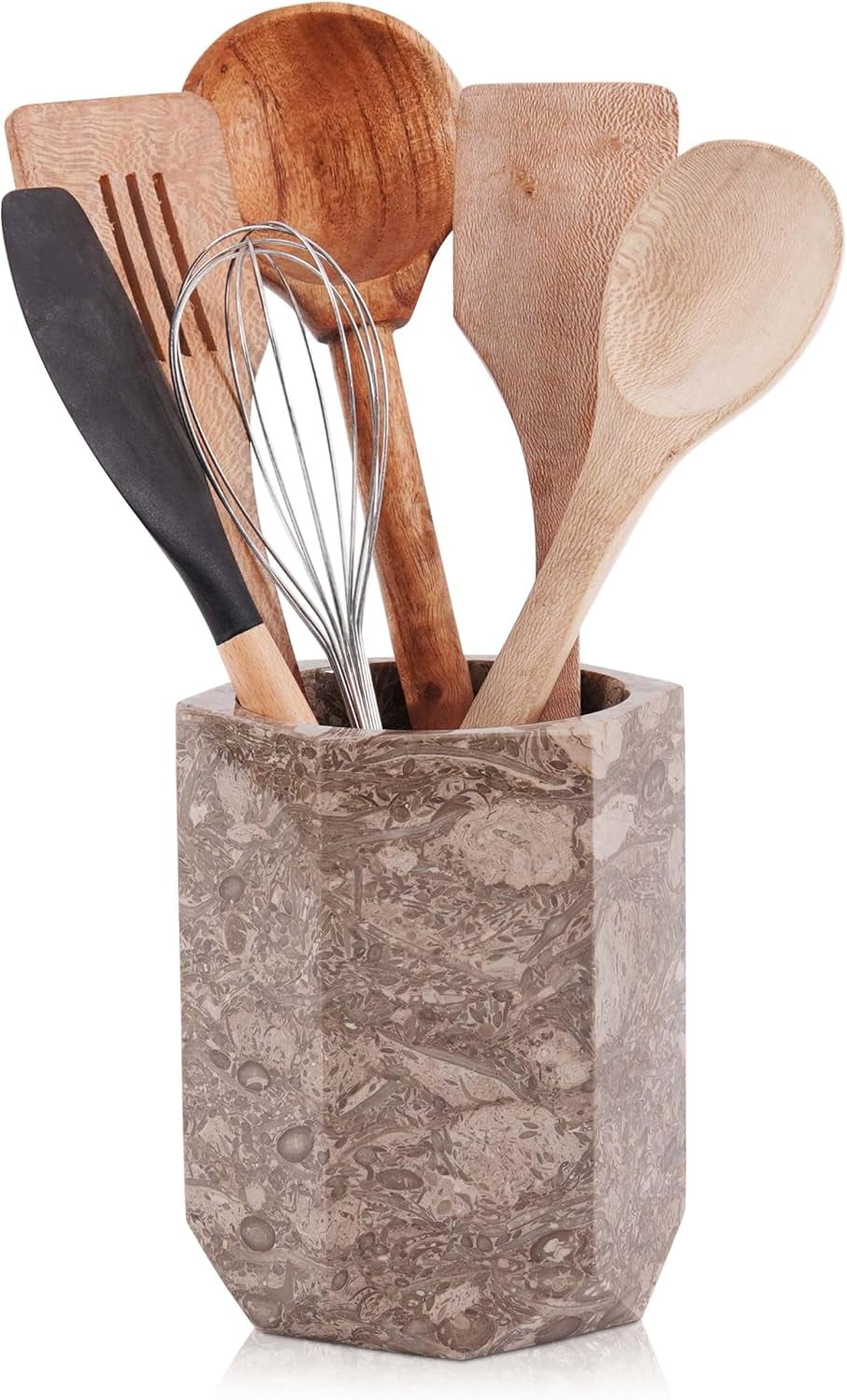 Radicaln Oceanic Marble Utensil Holder – Kitchen Counter Organizer for ...
