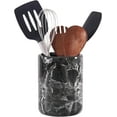 thumbnail image 1 of Radicaln Black Marble Utensil Holder 6.5 inches – Kitchen Counter Organizer for Cooking Spoons and Tools, Stylish Utensils Holder, Marble Kitchen Decor, 1 of 6