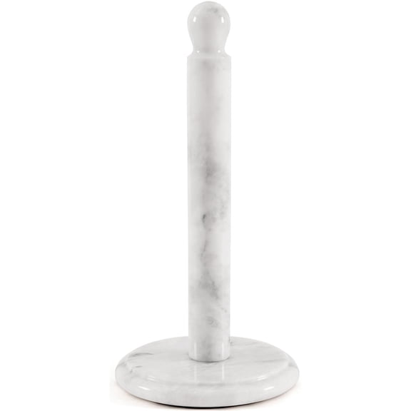 Radicaln White Marble Paper Towel Holder 12.5" – Elegant Stone Paper Towels Organizer for Kitchen Countertop Storage, Kitchen Essentials, Freestanding Roll Stand for Bathroom and Home Décor