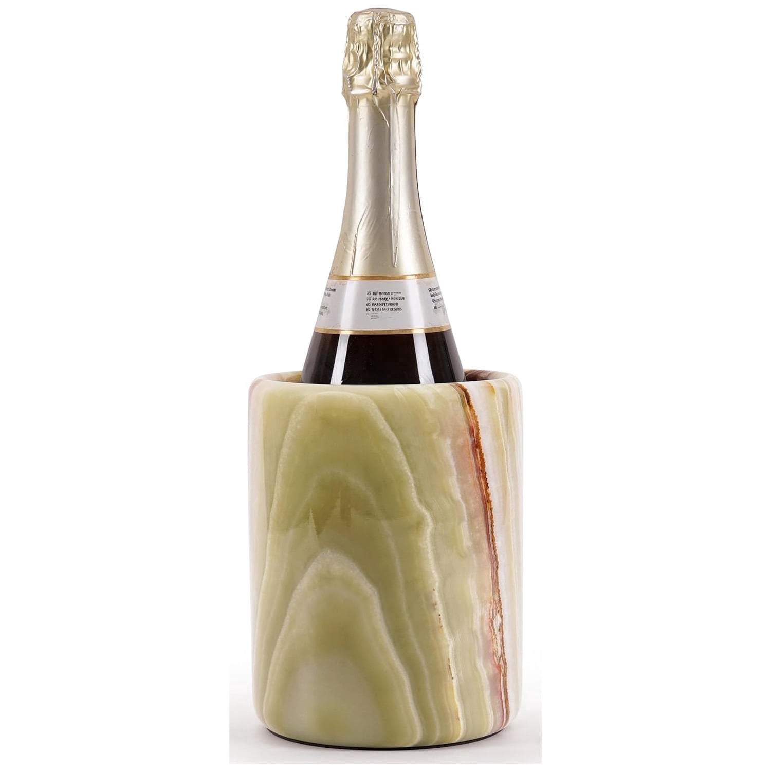 Radicaln Marble Wine Chiller Bucket 6.5 inches Green Onyx Handmade Beverage Cooler and Champagne bucket for Bar Accessories, Ideal Wine Bottle Holder and Small Cooler for Home Decoration