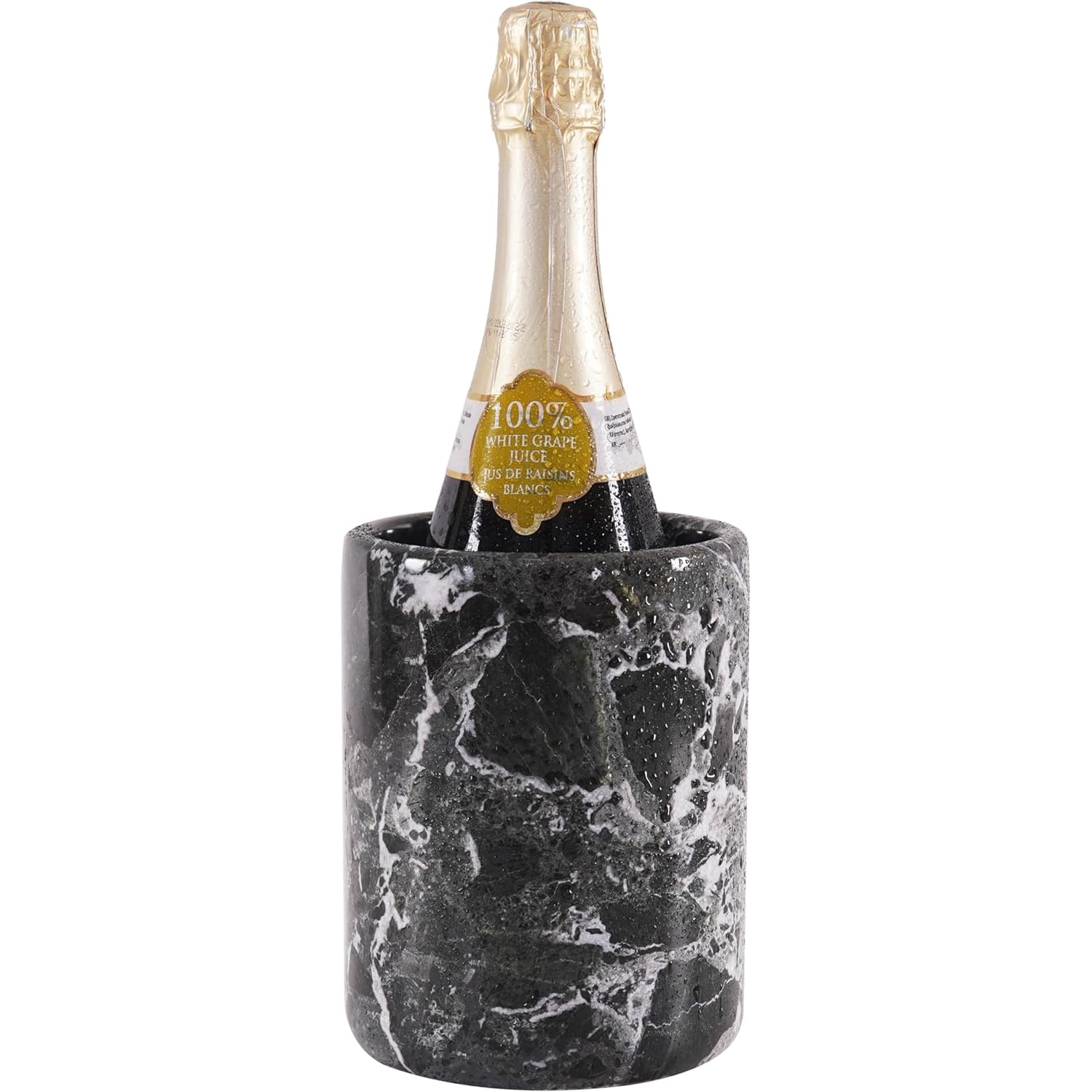 Radicaln Marble Wine Chiller Bucket 6.5 inches Black Handmade Beverage Cooler and Champagne bucket for Bar Accessories, Ideal Wine Bottle Holder and Small Cooler for Home Decoration