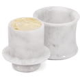 thumbnail image 1 of Radicaln White Marble Butter Keeper with Lid 4" – Handmade Butter Storage Dish for Kitchen Counter & Dining Table – Classic Marble Butter Crock, Stylish Kitchen Gift, 1 of 7