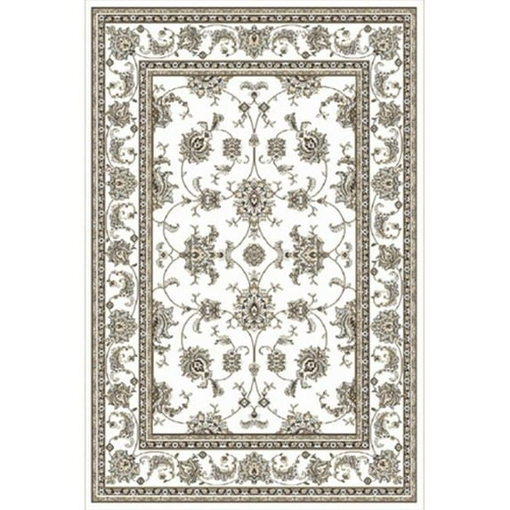 Radici 1780-0023-BONE Pisa Rectangular Bone Traditional Turkey Area Rug - 2 ft. 2 in. W x 7 ft. 7 in. H