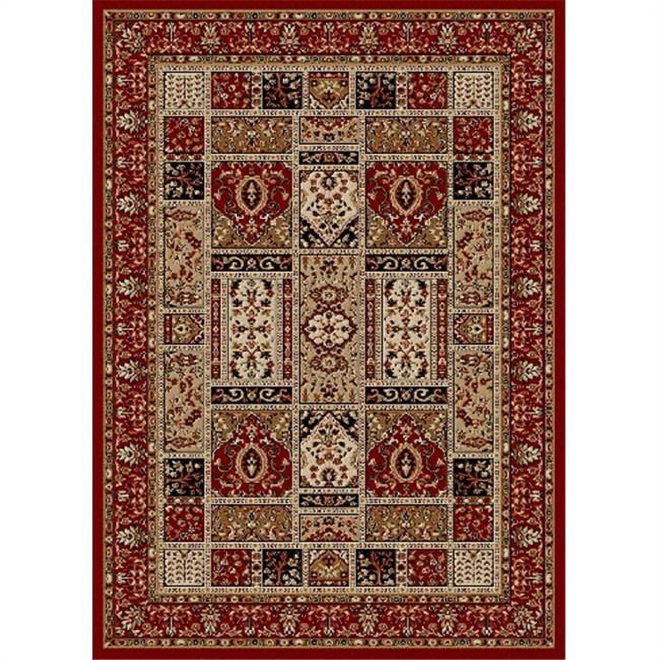 Red Synthetic Easy Care Kids Area Rug, 2'-2" x 7'-7"