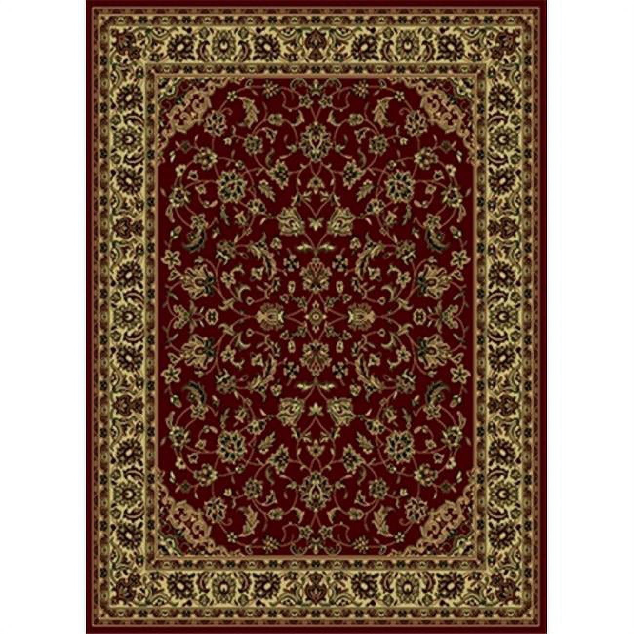 Traditional Italian Rug Pattern Radici 953-1310-BURGUNDY Castello Rectangular Burgundy Traditional ...