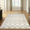 thumbnail image 1 of Radici USA 3784 Pristine Modern Contemporary Geometric Bone Area Rug (5'3" x 7'3"), 1 of 2