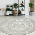 thumbnail image 1 of Radici USA 3790 Catarina Traditional Gray Oriental Medallion Area Rug (6'7" Round), 1 of 2