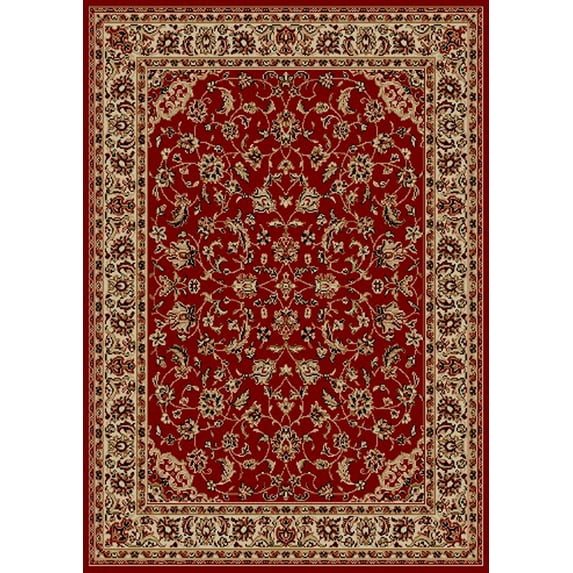Radici Usa Como Area Rug 1833 Traditional Red Blossoms Vines 7' 9" x 11' Rectangle