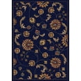 thumbnail image 1 of Radici Usa Como Area Rug 1835 Traditional Blue Blossoms Leaves 5' 5" x 7' 7" Rectangle, 1 of 2