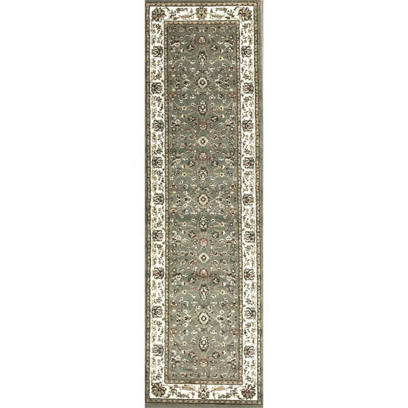 Radici USA Como 2'2" x 7'7" Rectangular Fabric Rug in Green