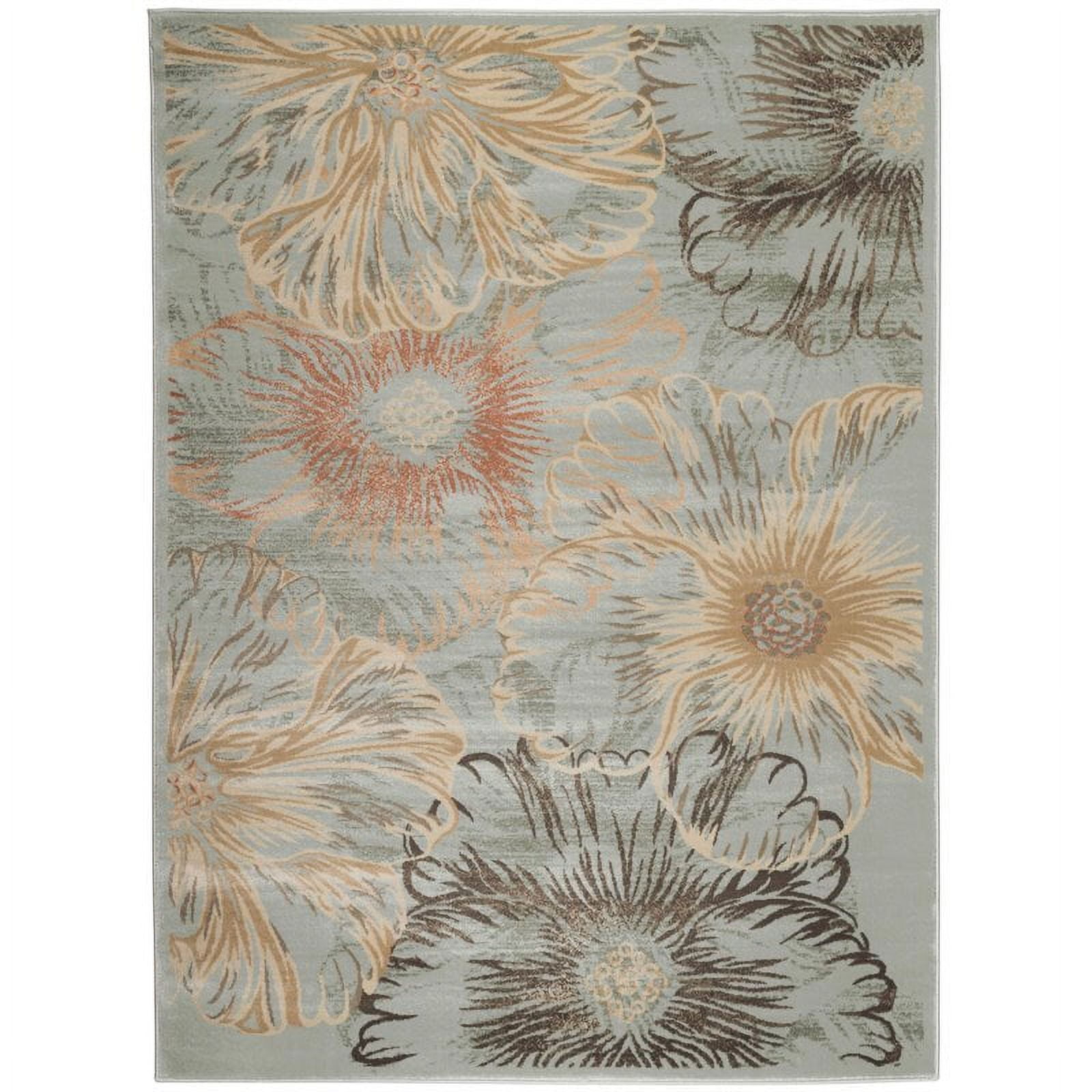 Light Bulb Rug Radici Usa Garda Area Rug 3809 Transitional Blue Bulbs Faded 3' 3
