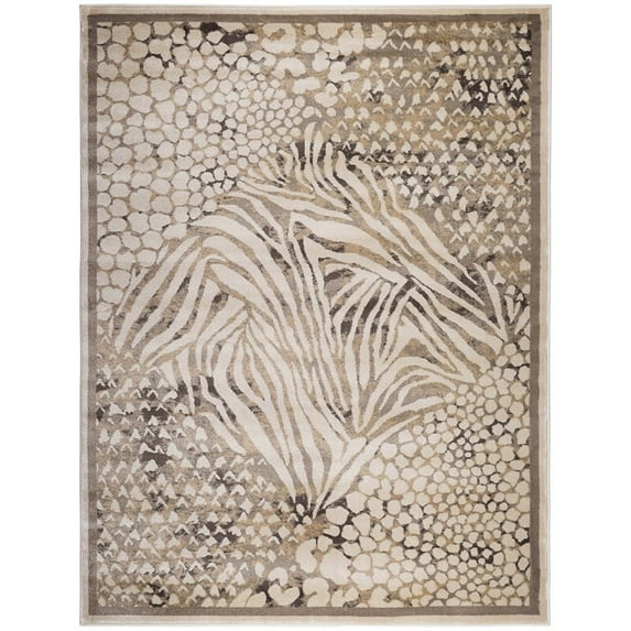 Radici Usa Garda Area Rug 3808 Contemporary Cream Spotted Scales 5' 3" x 7' 3" Rectangle