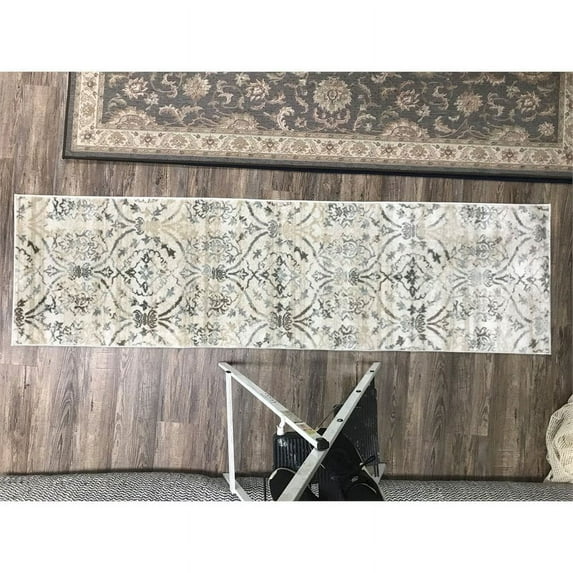 Radici USA Pisa 3'3" x 4'11" Rectangular Fabric Rug in Bone White