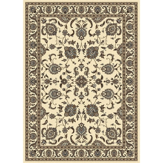 Radici Usa Alba Area Rug 1426 Ivory Bordered Floral 3' 3" x 4' 11" Rectangle