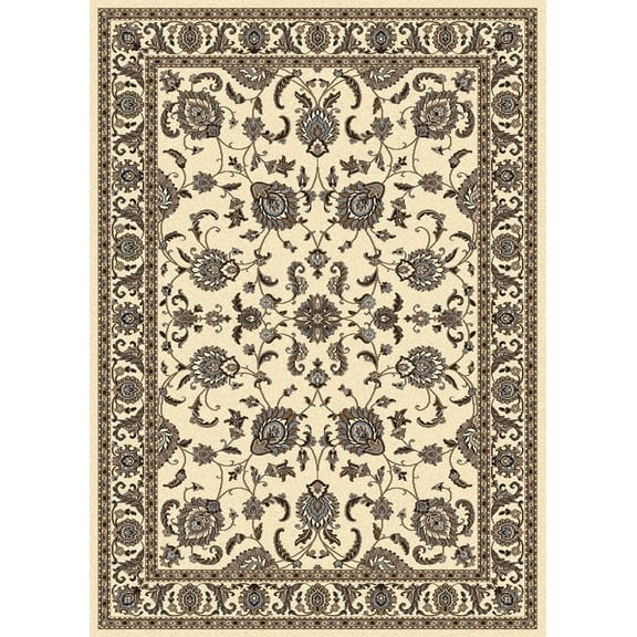 Radici Usa Alba Area Rug 1426 Ivory Bordered Floral 9' 10" x 12' 10" Rectangle