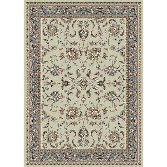 Radici Usa Alba Area Rug 1426 Soft Mint Bordered Floral 2' 2" x 7' 7" Rectangle