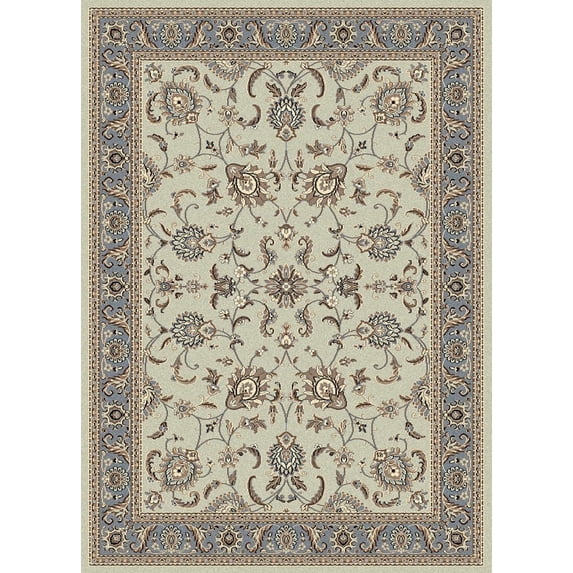 Radici Usa Alba Area Rug 1426 Soft Mint Bordered Floral 3' 3" x 4' 11" Rectangle