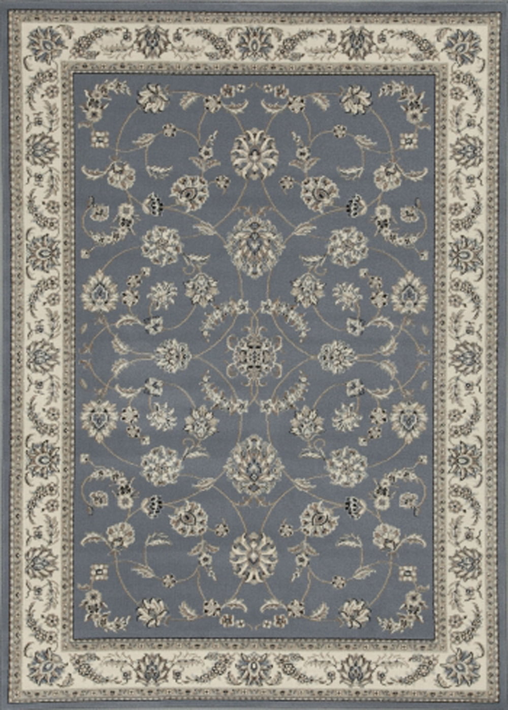 Alba Blue Synthetic Traditional Runner Rug 2'2" x 7'7"