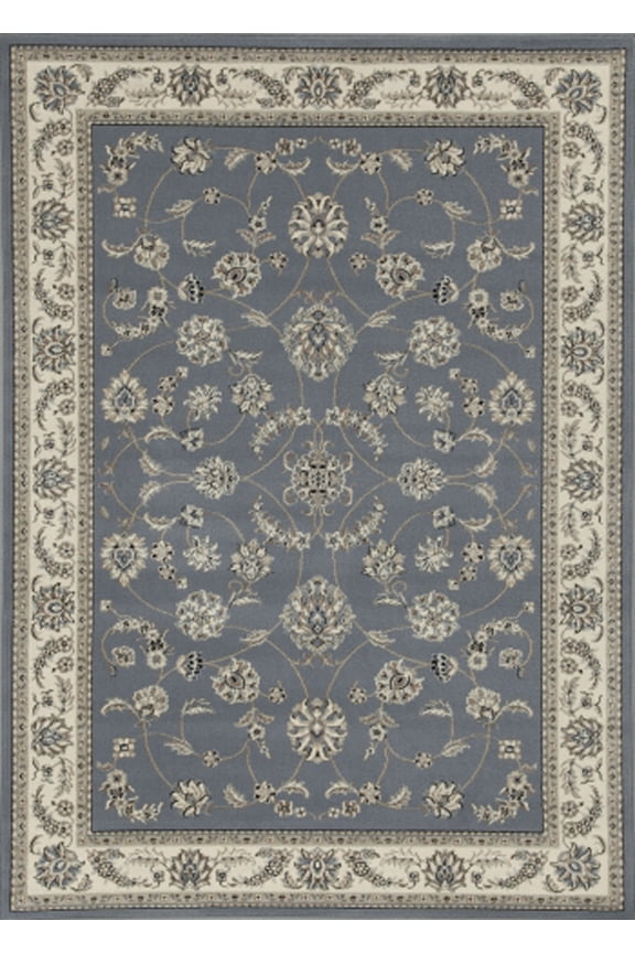Alba Area Rug 1596 Traditional Blue Vines Scroll 2' 2" x 7' 7" Rectangle