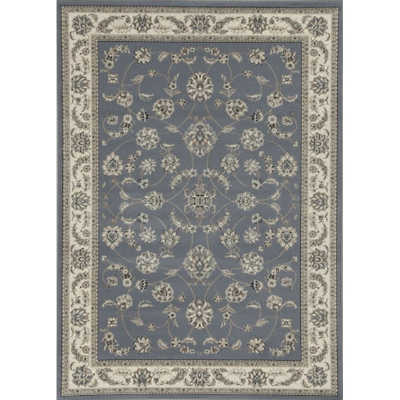 Radici Usa Alba Area Rug 1596 Traditional Blue Vines Scroll 3' 3" x 4' 11" Rectangle