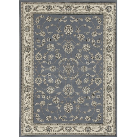 Radici Usa Alba Area Rug 1596 Traditional Blue Vines Scroll 5' 5" x 7' 7" Rectangle