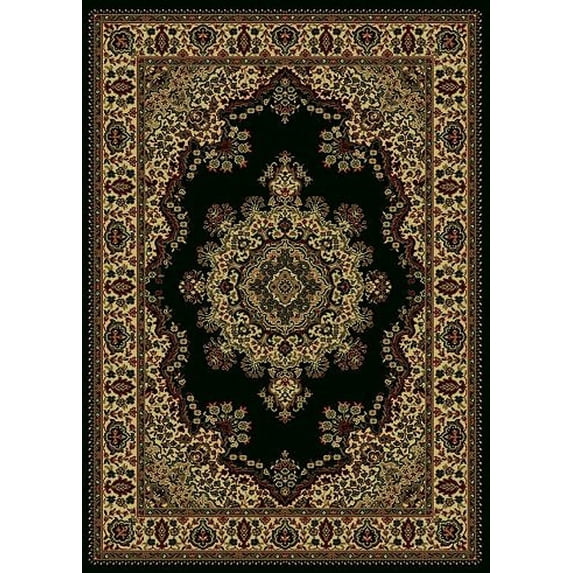 Radici Usa Castello Area Rug 1191 Black Medallion Floral 2' 2" x 7' 7" Rectangle