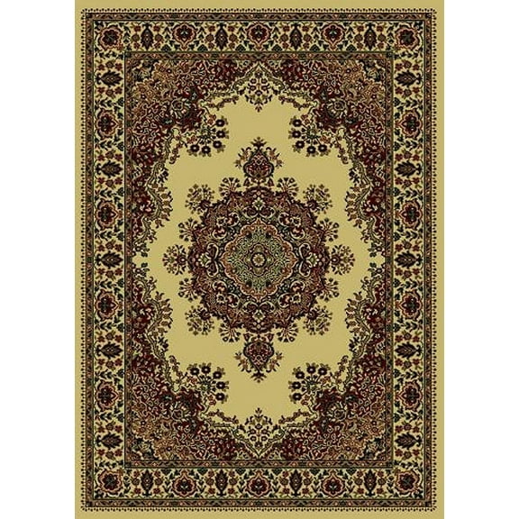 Radici Usa Castello Area Rug 1191 Ivory Medallion Floral 7' 9" x 11' Rectangle