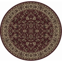 Radici Usa Castello Area Rug 953 Burgundy Persian Bordered 5' 3" x 5' 3" Round