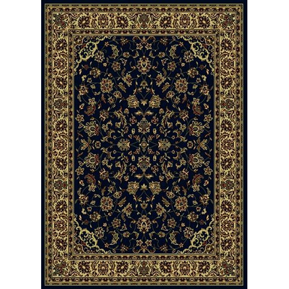 Radici Usa Castello Area Rug 953 Navy Blue Persian Bordered 5' 5" x 7' 7" Rectangle