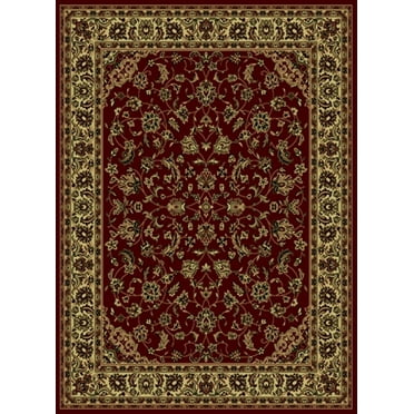 Radici Usa Castello Area Rug 953 Traditional Burgundy Persian Bordered 6' 7" x 9' 6" Rectangle