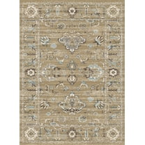 Radici Usa Colosseo Area Rug 3562 Traditional Beige Circles Petals 3' 3" x 4' 11" Rectangle