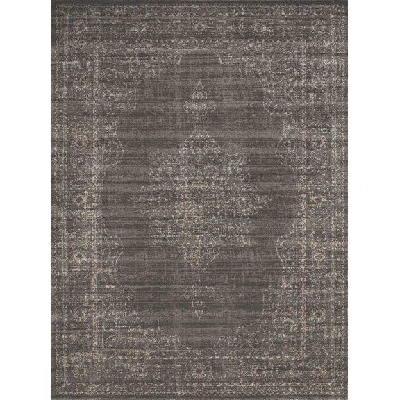 Radici Usa Colosseo Area Rug 3563 Traditional Brown Distressed Floral 7' 10" x 10' 6" Rectangle