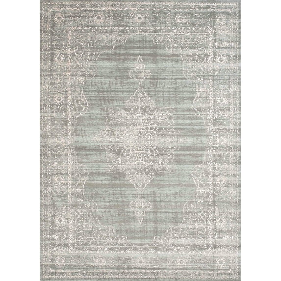 Radici Usa Colosseo Area Rug 3563 Traditional Green Worn Distressed 2' 2" x 7' 7" Runner