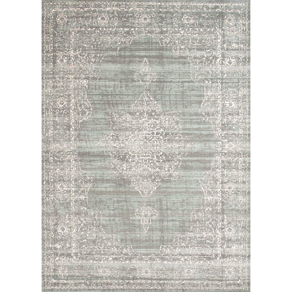 Radici Usa Colosseo Area Rug 3563 Traditional Green Worn Distressed 7' 10" x 10' 6" Rectangle