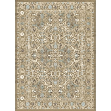 Radici Usa Colosseo Area Rug 3564 Traditional Beige Circles Branches 3' 3" x 4' 11" Rectangle