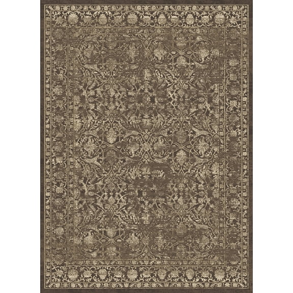 Radici Usa Colosseo Area Rug 3564 Traditional Brown Vines Stems 3' 3" x 4' 11" Rectangle