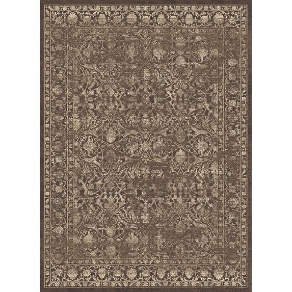 Radici Usa Colosseo Area Rug 3564 Traditional Brown Vines Stems 3' 3" x 4' 11" Rectangle