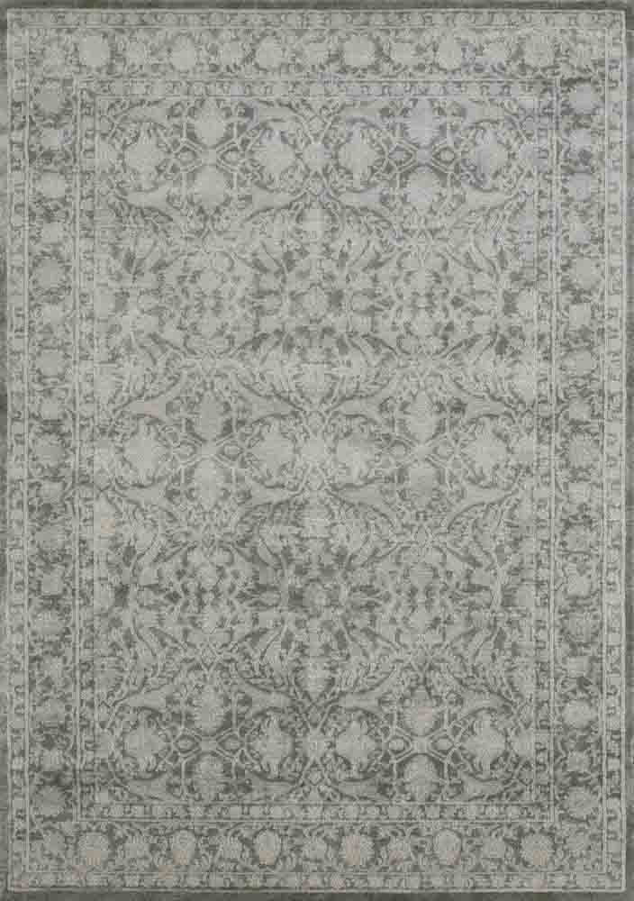 Green Rectangular Synthetic Easy Care Area Rug 3'3" x 4'11"