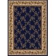 thumbnail image 1 of Radici Usa Como Area Rug 1590 Traditional Navy Lattice Leaves 5' 3" x 5' 3" Round, 1 of 2