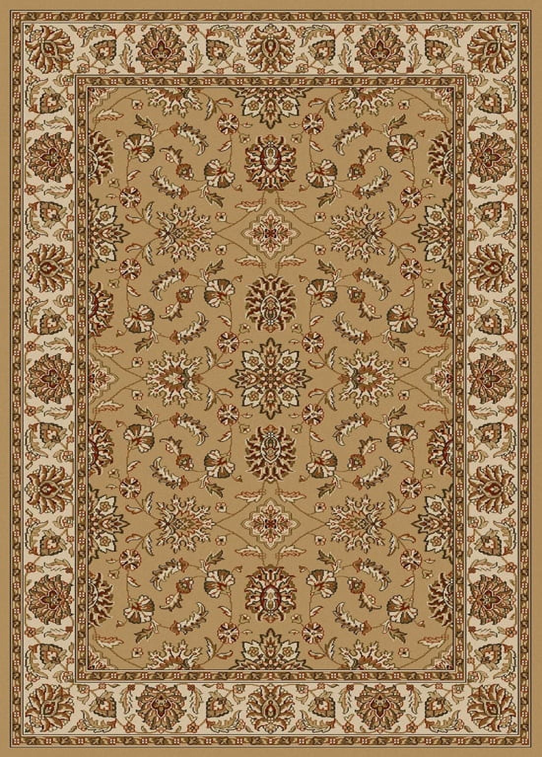 Como Traditional Beige Synthetic 2x8 Runner Rug